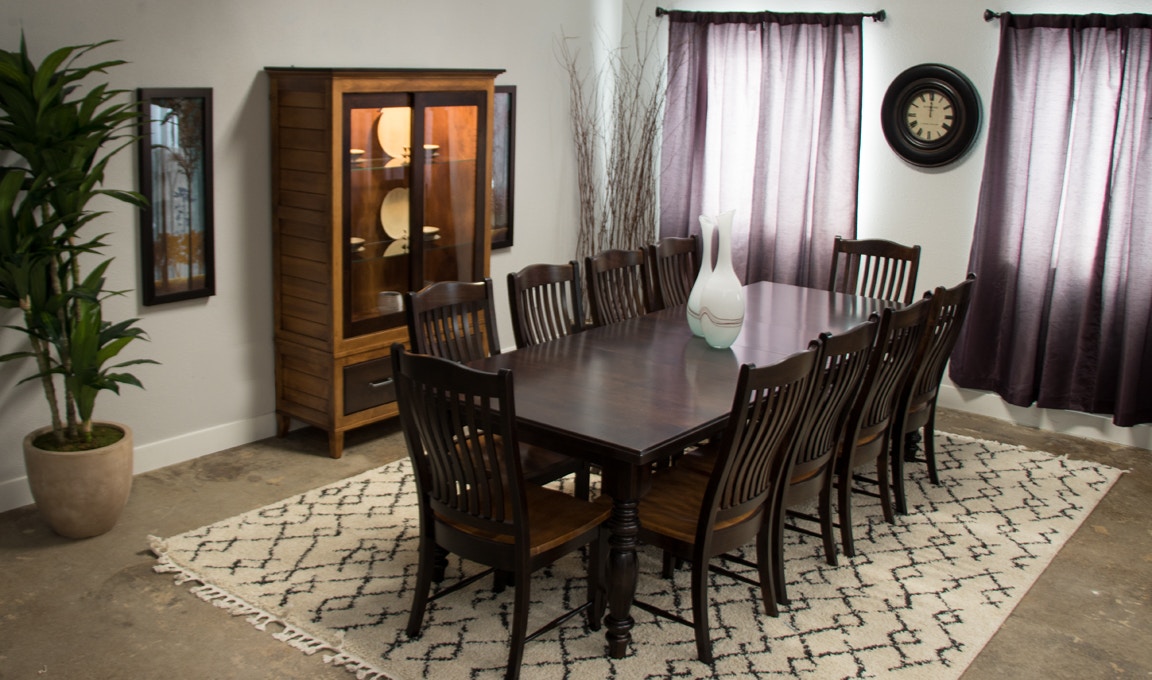 Palettes by Winesburg Solid Maple Table with 10 Chairs Holiday Set